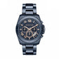 Michael Kors Brecken Navy IP Chronograph Stainless Steel Unisex Watch MK8610