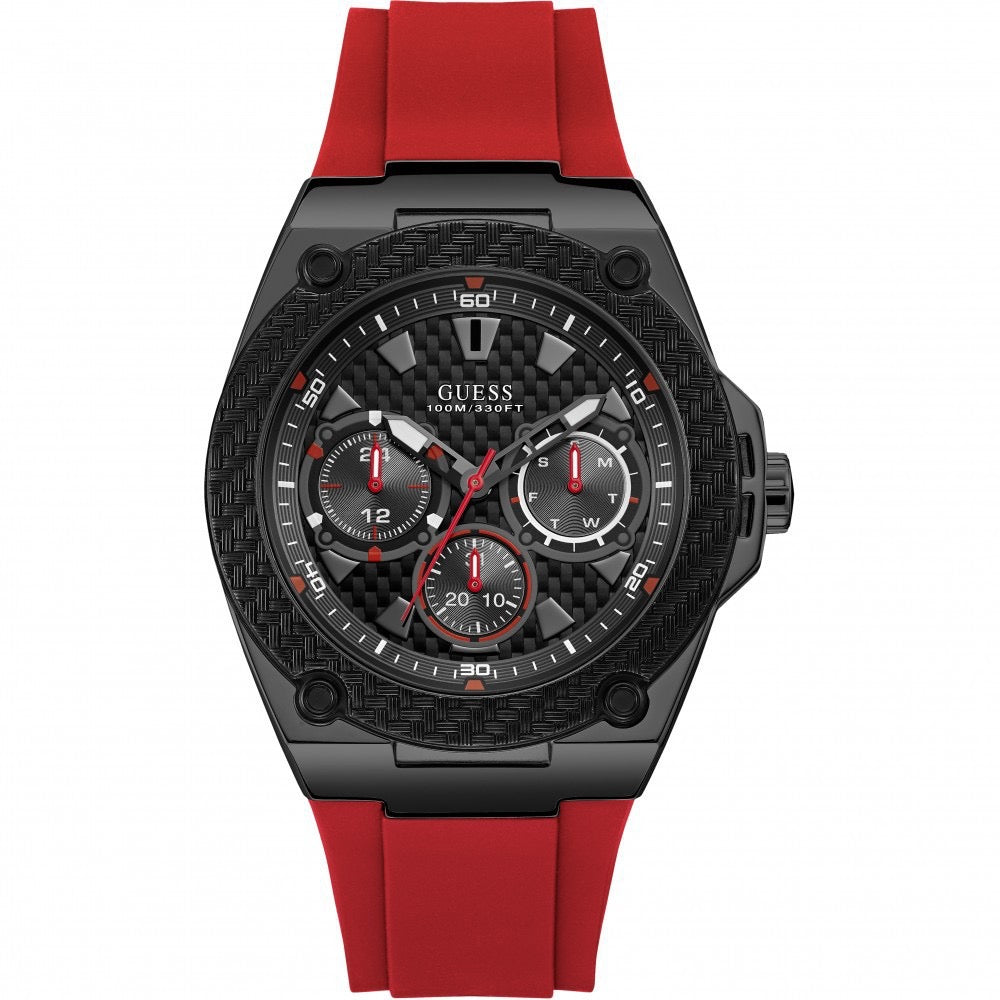 GUESS Red and Black Multifunction Watch W1049G6 Unisex