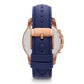 FOSSIL FS4835 Blue Leather Chronograph
