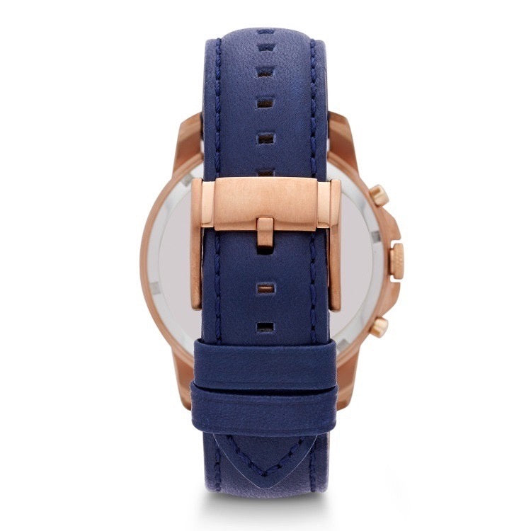 FOSSIL FS4835 Blue Leather Chronograph