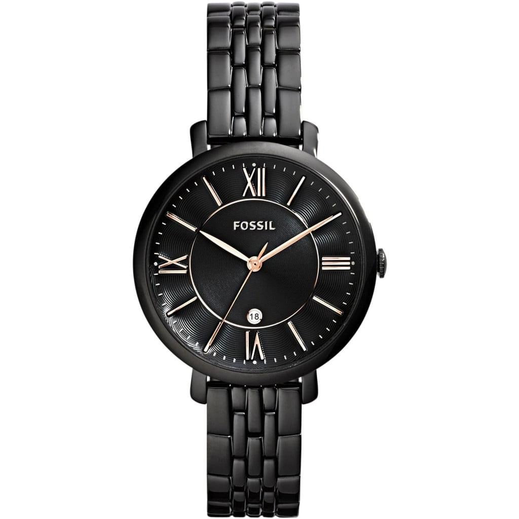 FOSSIL Women's Jacqueline Black Dial Stainless Steel Watch ES3614