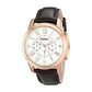 FOSSIL FS4991 Brown White Dial Leather Chronograph