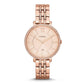 FOSSIL Women's Jacqueline Rosegold Dial Crystal Bezel Stainless Steel Watch ES3546