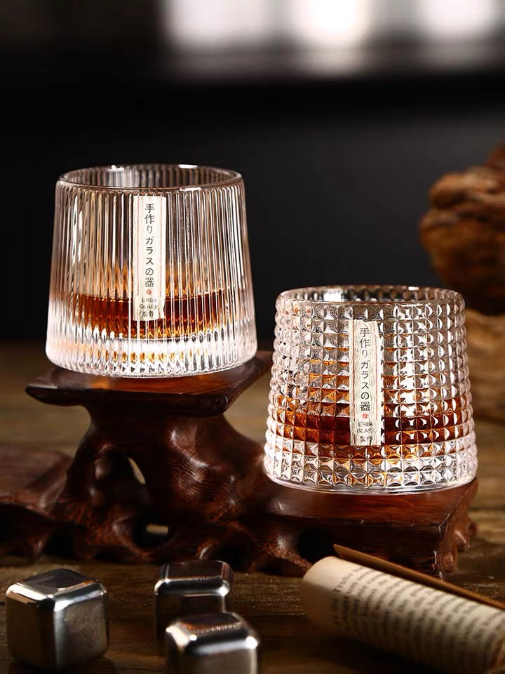 Vertical Rotating Crystal Glass
