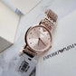 Emporio Armani Women's Rose Gold Stainless Steel Watch AR11062