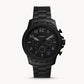 FOSSIL Men's Bowman Chronograph Black Stainless Steel Watch FS5603