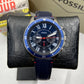 Fossil Grant Sport Chronograph Blue Leather Watch FS5373