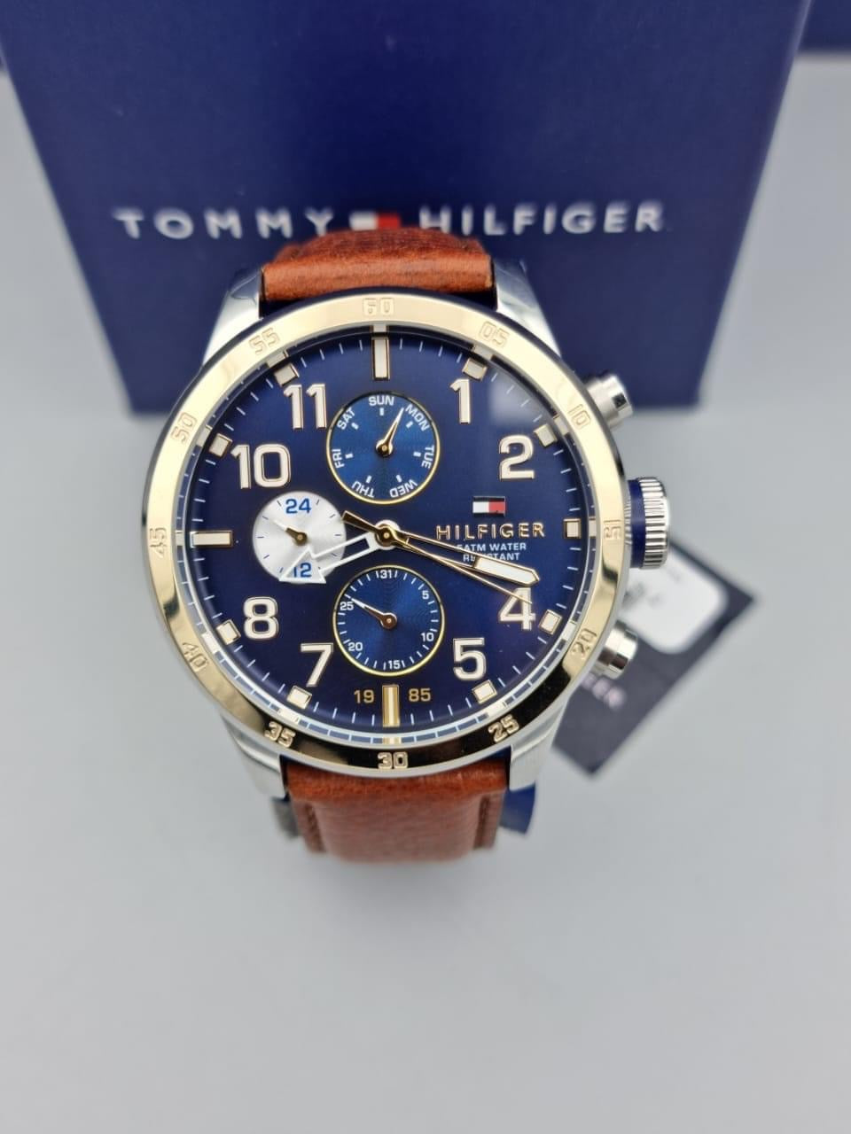Tommy Hilfiger Men's Brown Leather Watch 1791137