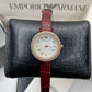 Emporio Armani Women's Two-Hand Red Leather Watch AR11357