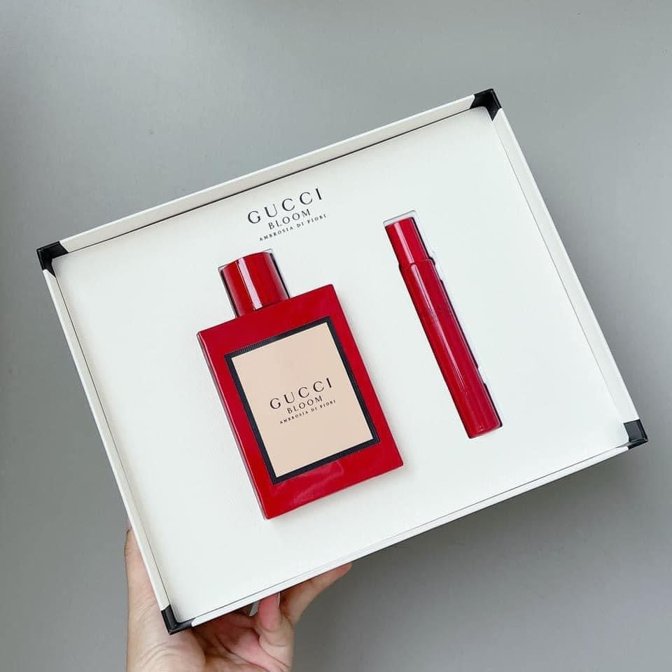 [Gift Set] Gucci Bloom Ambrosia Di Fiori Eau De Parfum Intense 100ml for Her