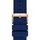 Guess Men's Blue and Rose Gold-Tone Sport Watch