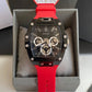 Guess GW0203G4 BLACK CASE RED SILICONE WATCH Unisex