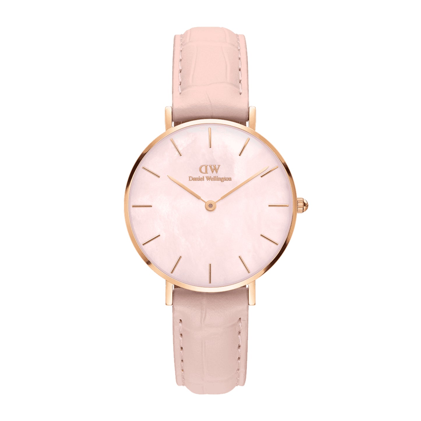 Daniel Wellington Petite Rouge Mother of Pearl Pink Dial Rosegold Watch for Her