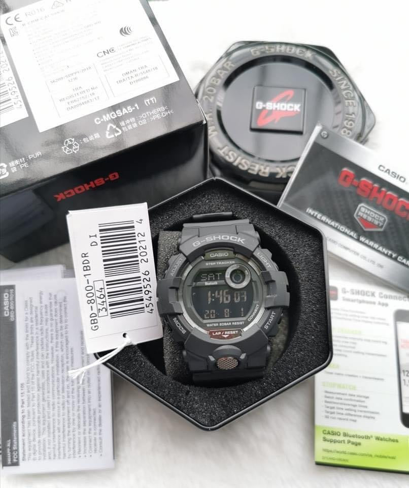 Casio G-Shock GBD-800-1B Bluetooth Digital Resin Band Watch – Heavni Brand  Global
