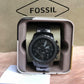 FOSSIL Men's Bowman Chronograph Black Stainless Steel Watch FS5603