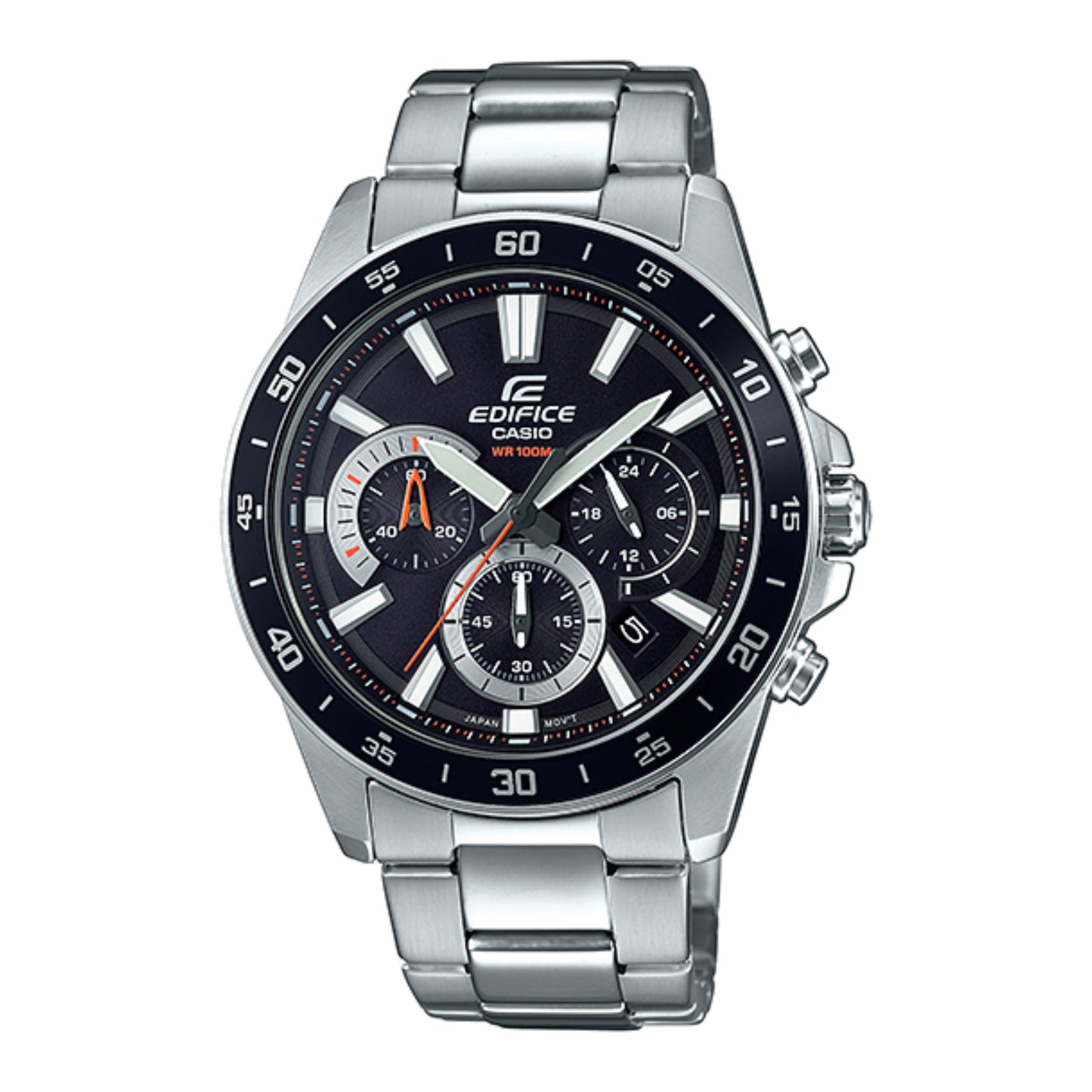 Casio Edifice EFV-550D-1AVUDF Standard Chronograph Black Dial Stainless Steel Watch