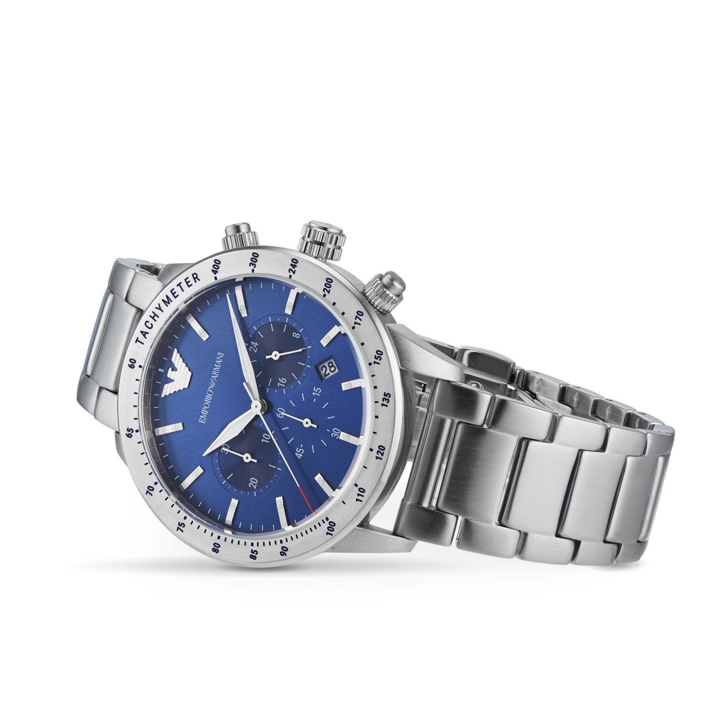 Emporio Armani Mario Men's Blue Dial Stainless Steel Watch AR11306