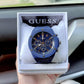 Guess Blue Case Silicone Watch GW0268G3