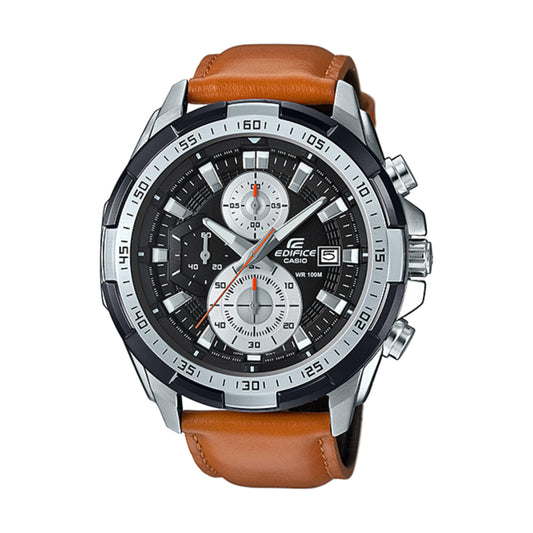 Casio Edifice EFR-539L-1BV Men's Leather Band Watch