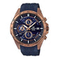 Casio Edifice EFR-556PC-2AVUDF Rosegold Blue Dial Resin Band Watch
