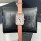 Daniel Wellington Quadro Pressed Rouge Mother of Pearl Pink Dial Rosegold Watch for Her