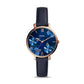 FOSSIL Women's Jacqueline Blue Floral Leather Watch ES4673