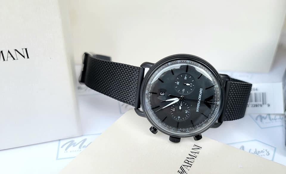 Emporio Armani Aviator Chronograph Quartz Black Dial Men's Watch AR11264