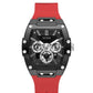 Guess GW0203G4 BLACK CASE RED SILICONE WATCH Unisex
