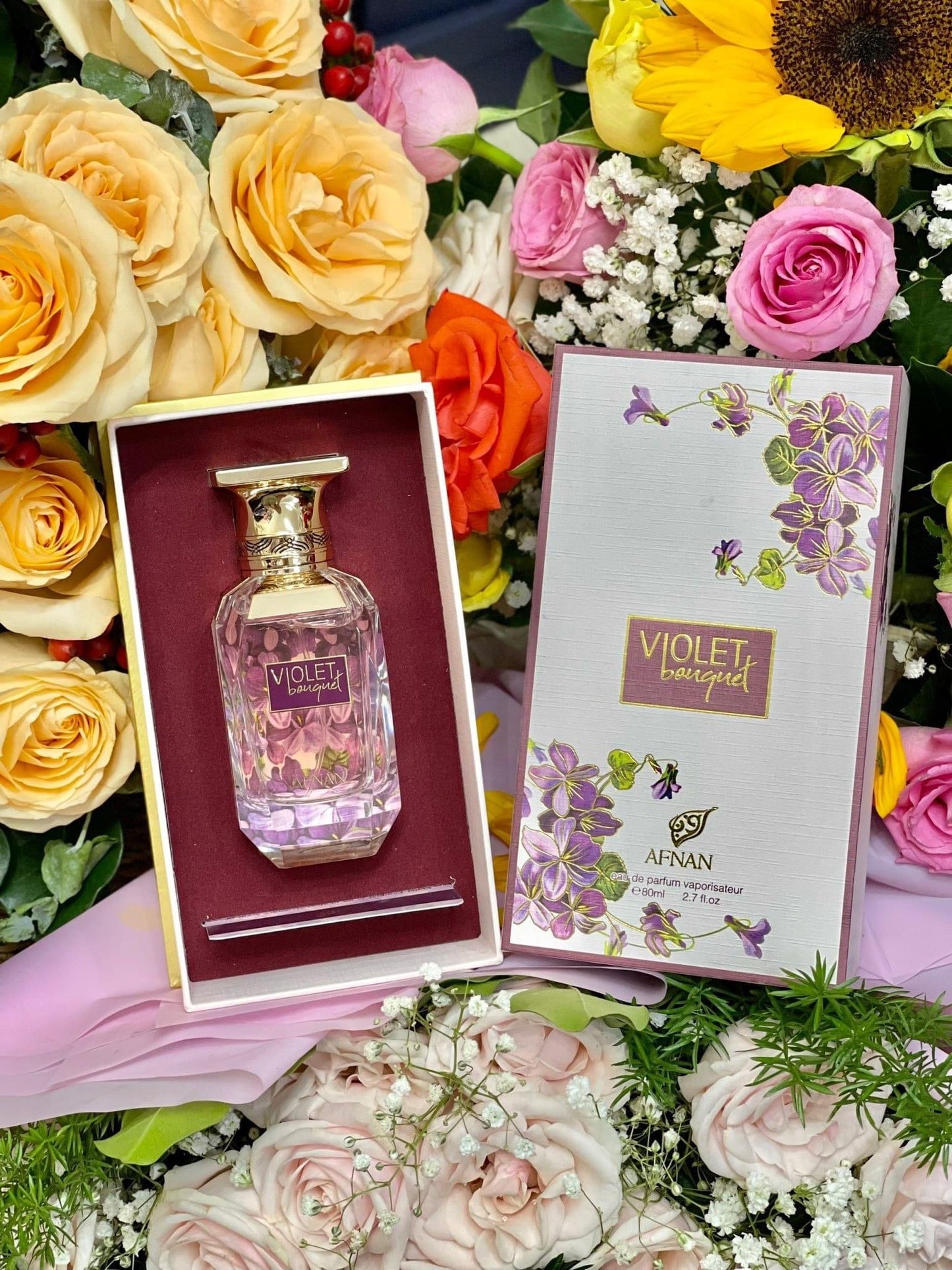 Afnan Violet Bouquet Eau De Parfum 80ml Unisex [Dupe of MFK Baccarat Rouge 540]