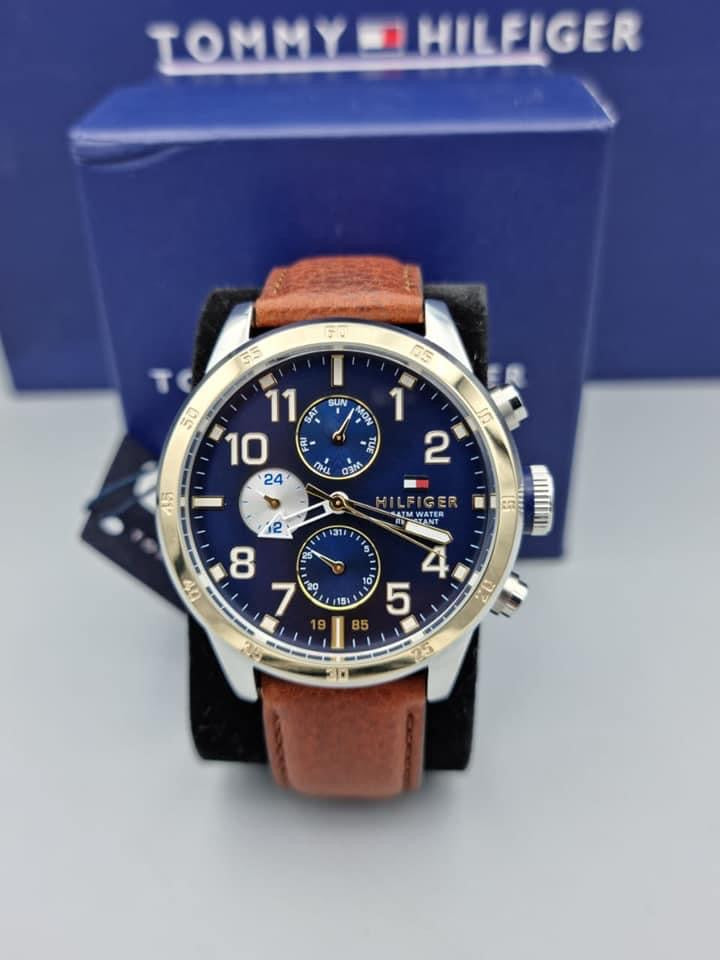 Tommy Hilfiger Men\'s Brown Watch 1791137 Global – Heavni Leather Brand