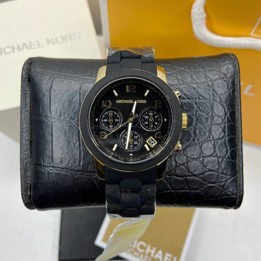 Michael Kors Women's Runway Black Silicone Watch MK5191