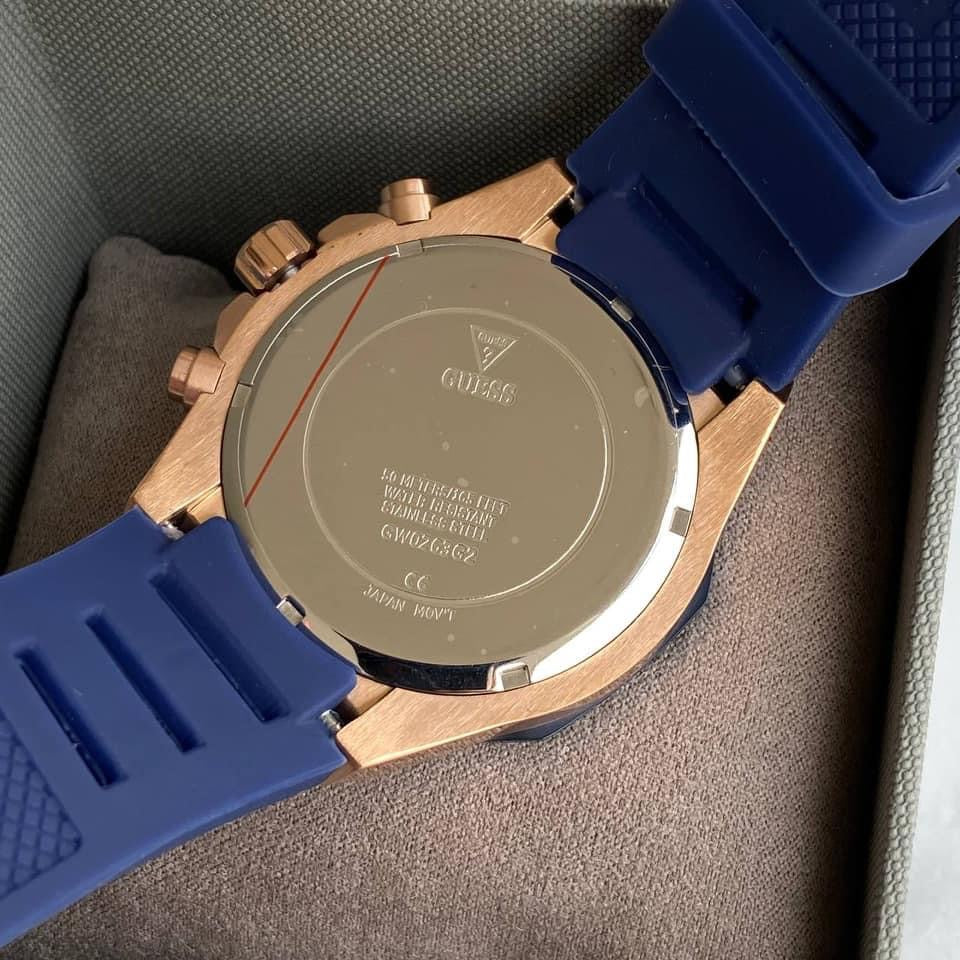 Brand TONE Global SILICONE GW0263G2 CASE – Guess Heavni BLUE Unisex ROSE WATCH GOLD
